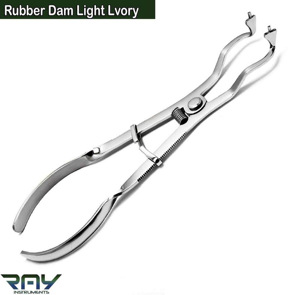 Dental Ivory Light Endodontic Rubber Dam Clamp Forceps Restorative Tools