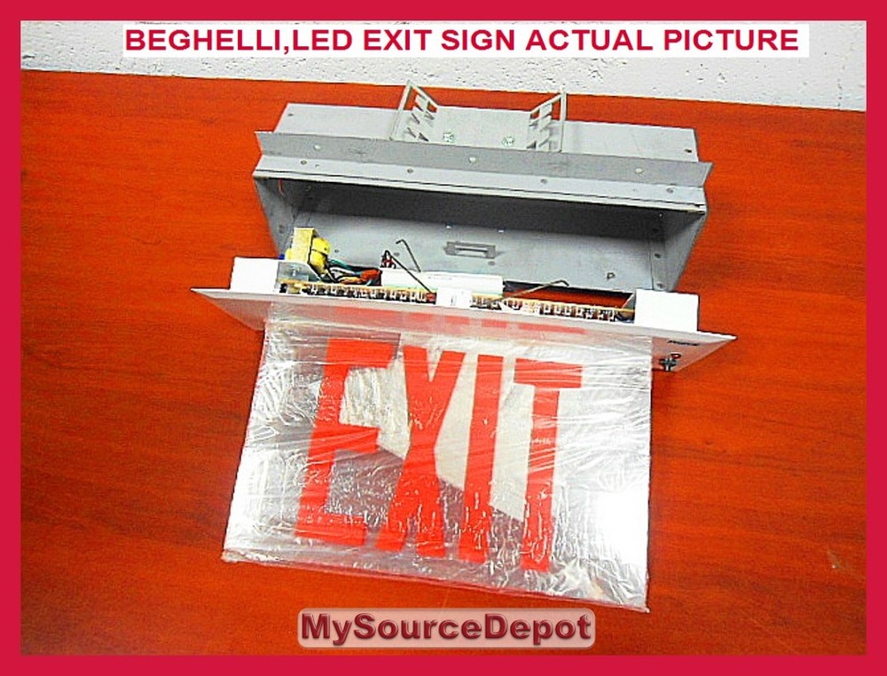 BEGHELLI, LED EXIT SIGN,RED