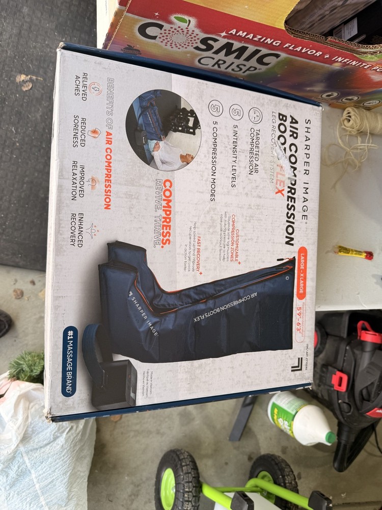 SHARPER IMAGE AIR COMPRESSION Flex BOOTS Small/Medium blue