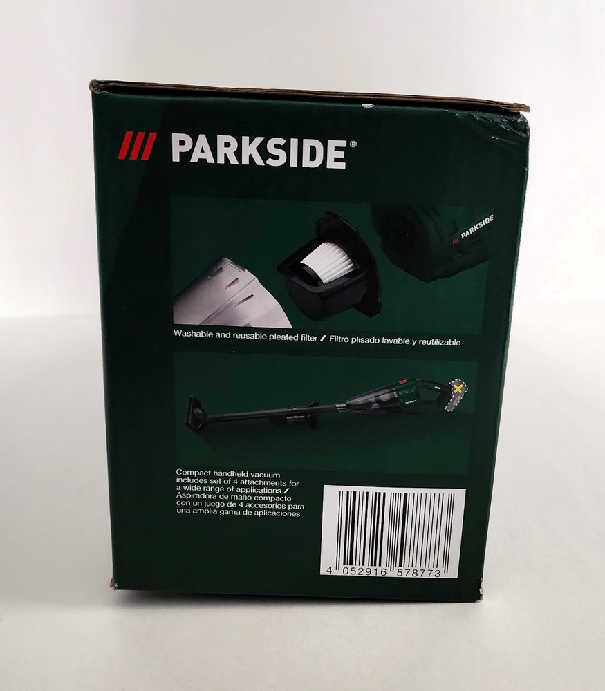 Parkside 20v Cordless Handheld Vacuum PHSSA 20-Li D2 - Bare Tool Only