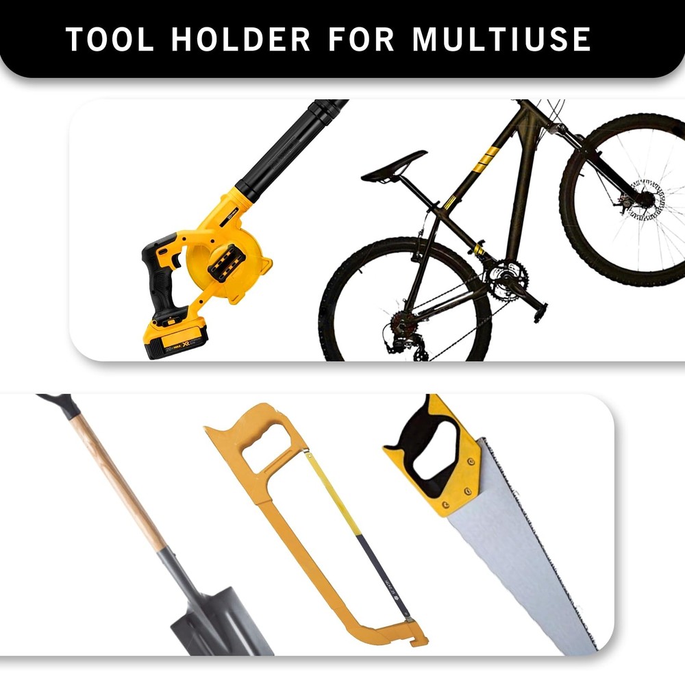 Leaf Blower Rack, Wall-Mounted Tool Hanger Compatible with DCE100B, Grass Tri...