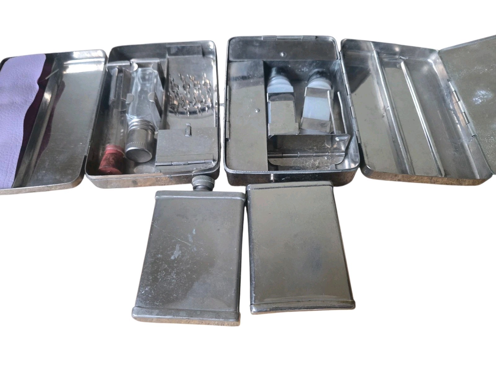 Antique Japanese Medical Apothecary Display Stand Tools Syringe