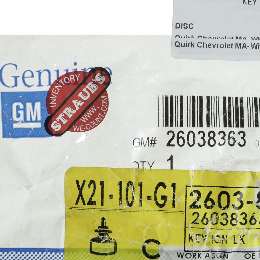 Genuine GM Ignition Key 26038363
