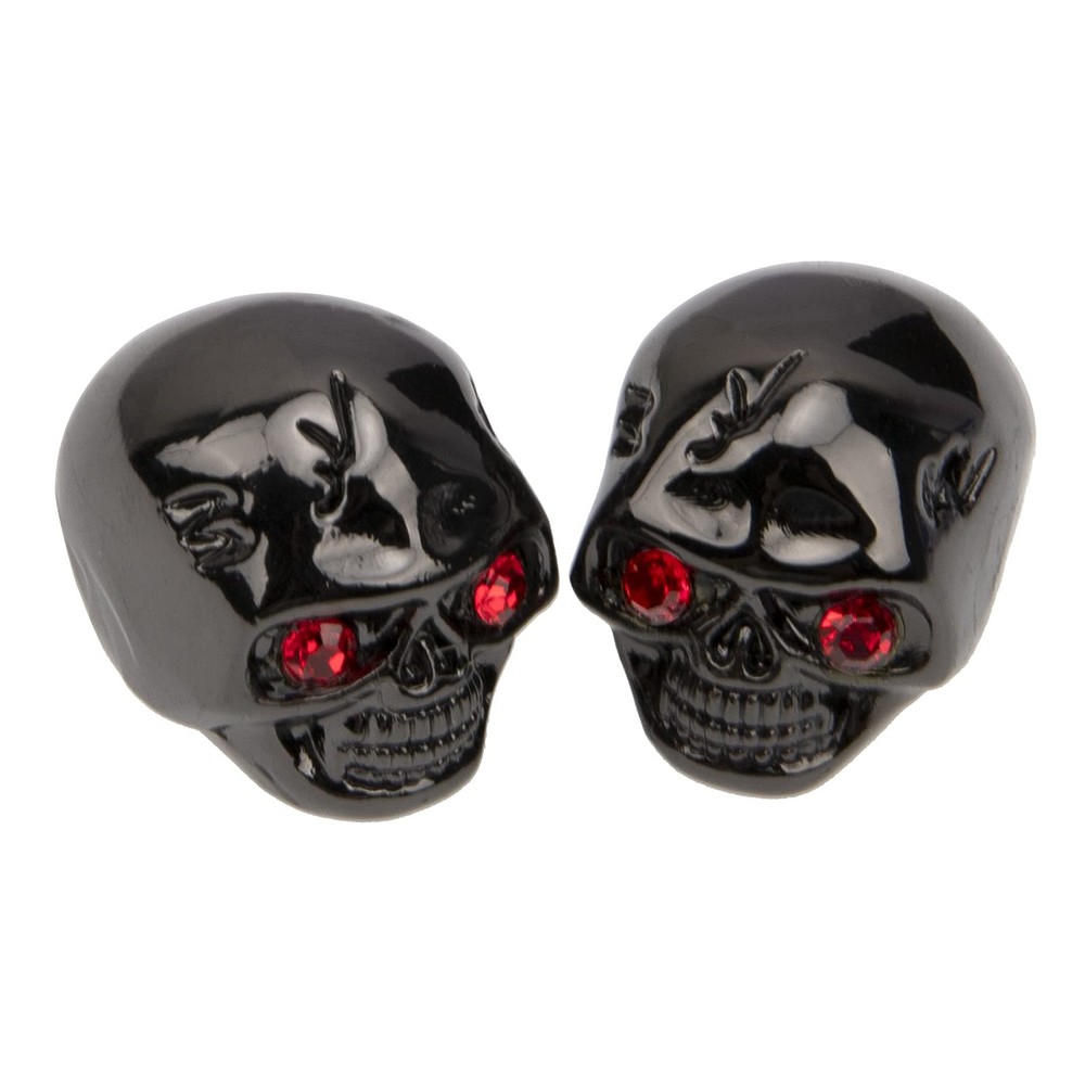 Yootones 4Pcs Electric Guitar Tone Knobs - Skull Head Compatible Black