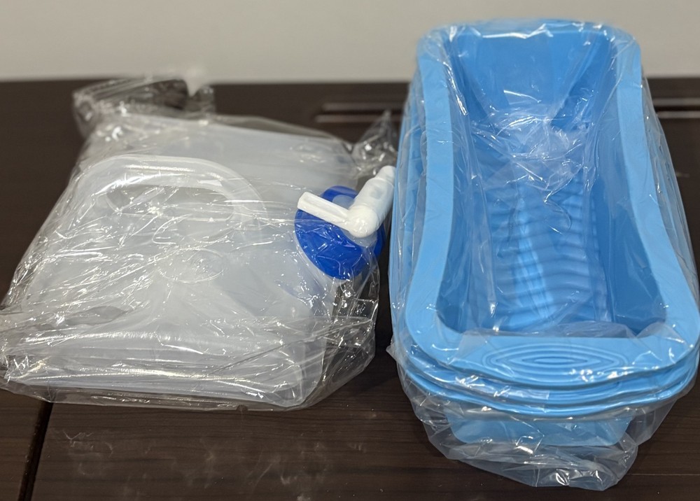 3 Extra Large Ice Block Mold tray, 7lb cubes, w/ collapsible water container