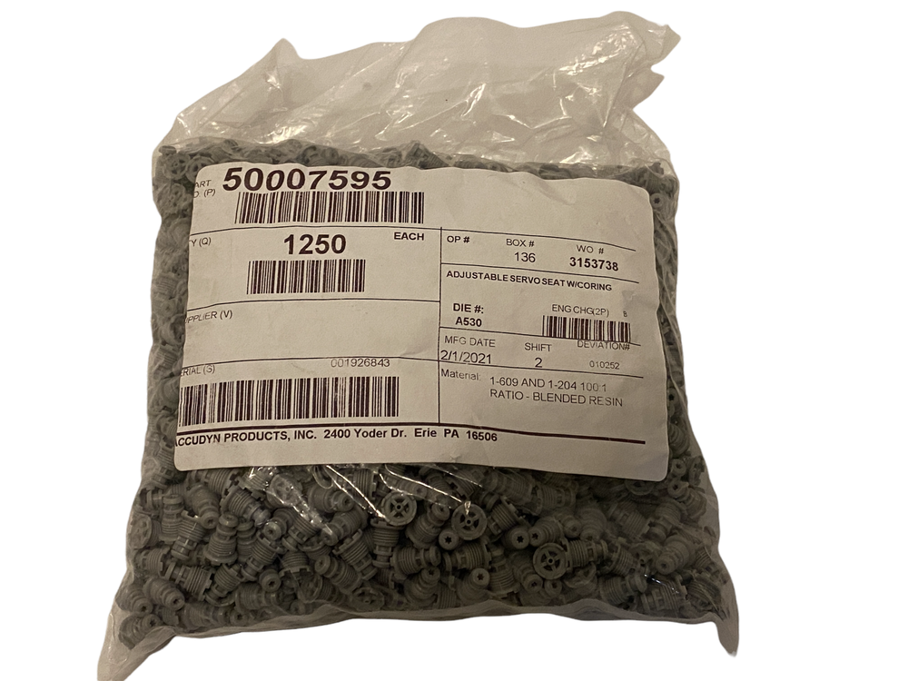 50007595 Adjustable Servo Seat with Coring - 1250 Pack - New