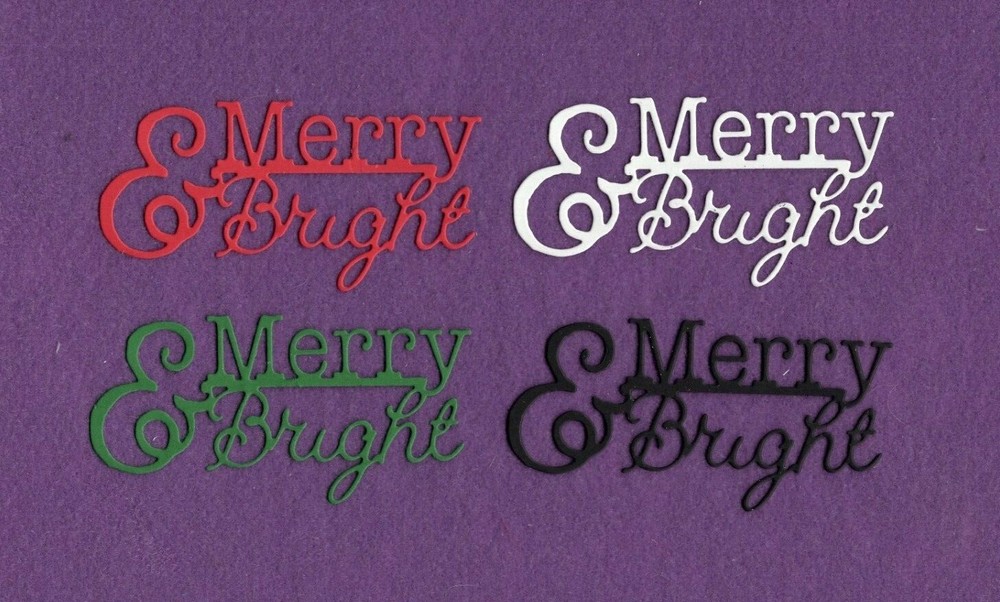 MERRY & BRIGHT die cuts scrapbook cards