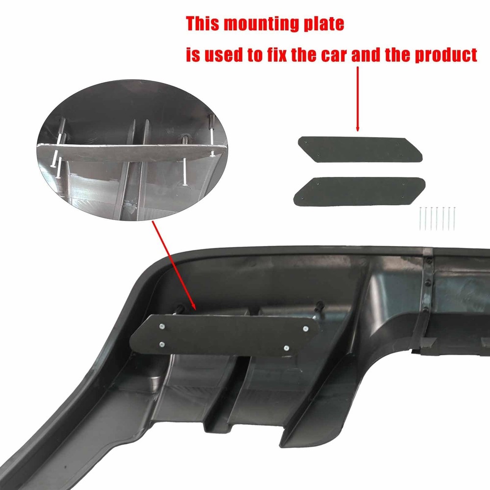 Rear Bumper Diffuser Chevy Corvette C5 1997-2004 Matte Black