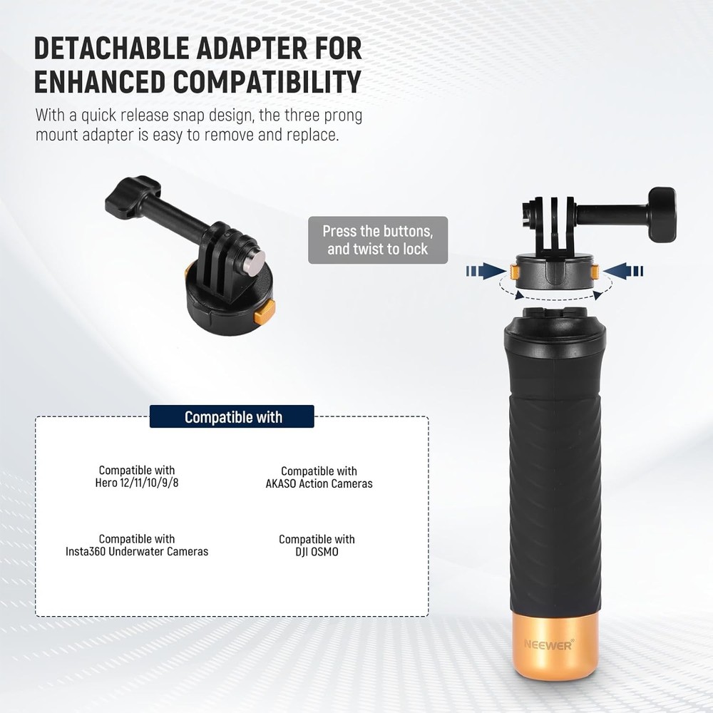 Quick Release Floating Hand Grip for Action Camera