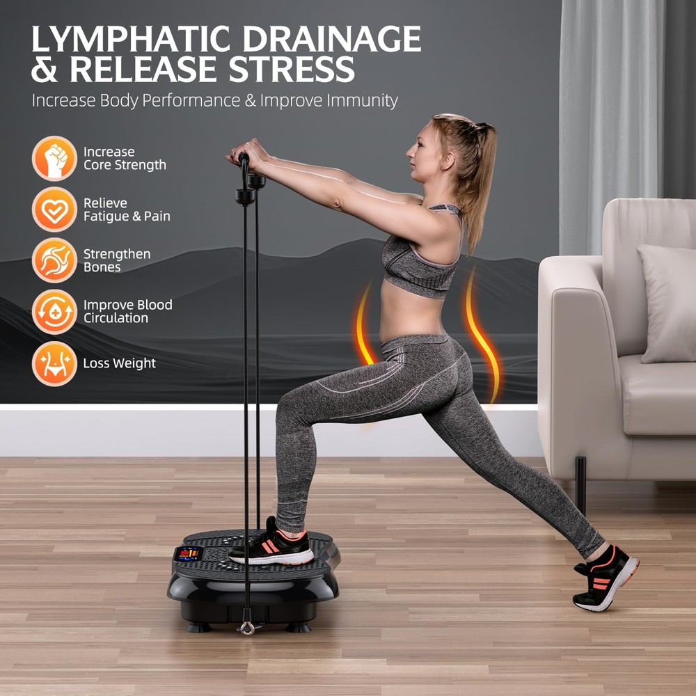 Vibration Plate Exercise Machine, Lymphatic Drainage Machine for Weight Loss,...