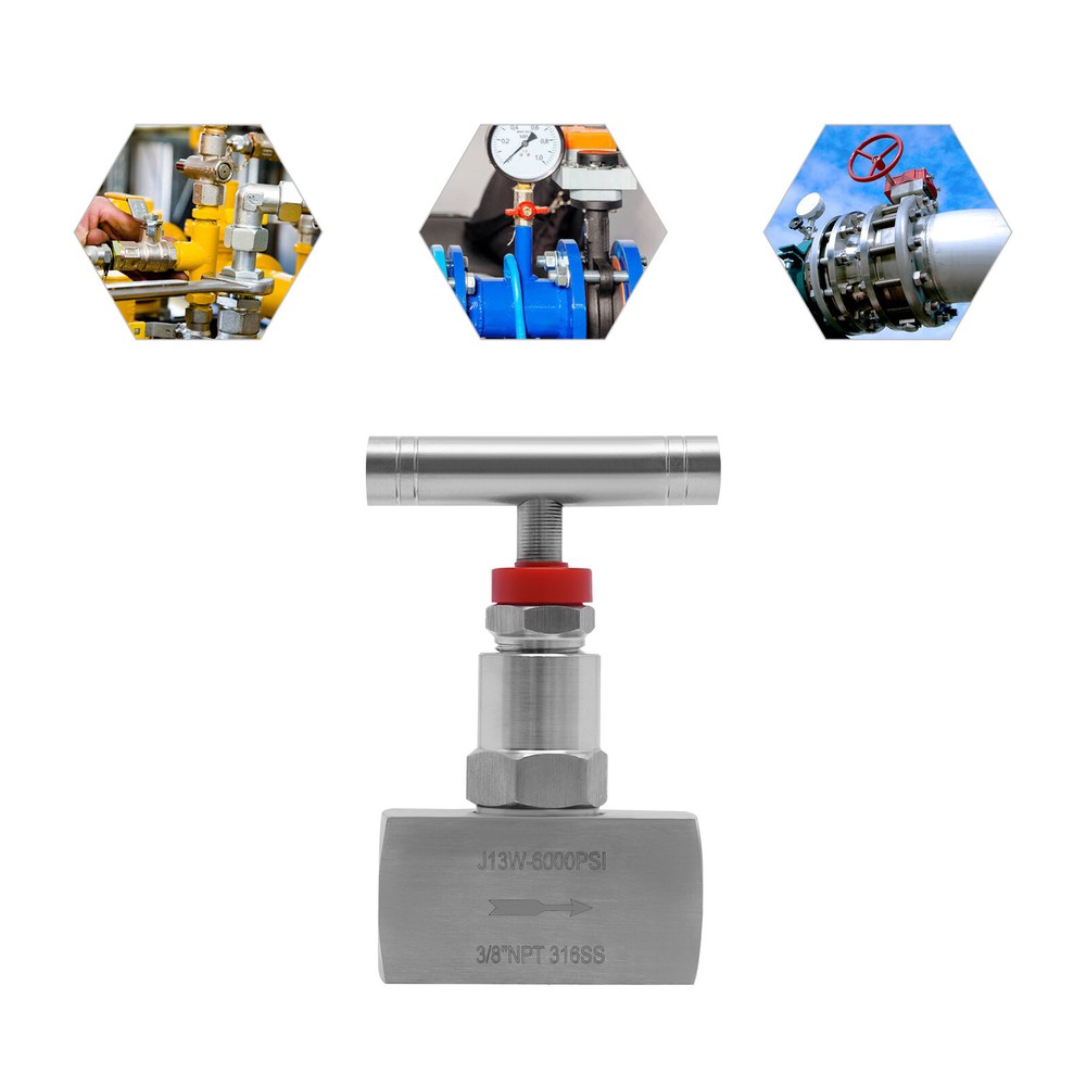 3/8" Stainless Steel Needle Valve ?Threaded Flow Control Steam Max 6000 Psi