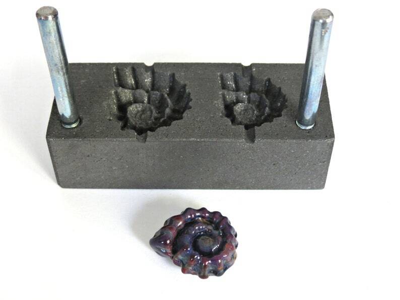 Graphite Press for Ammonite Shaped Lampwork Beads Making