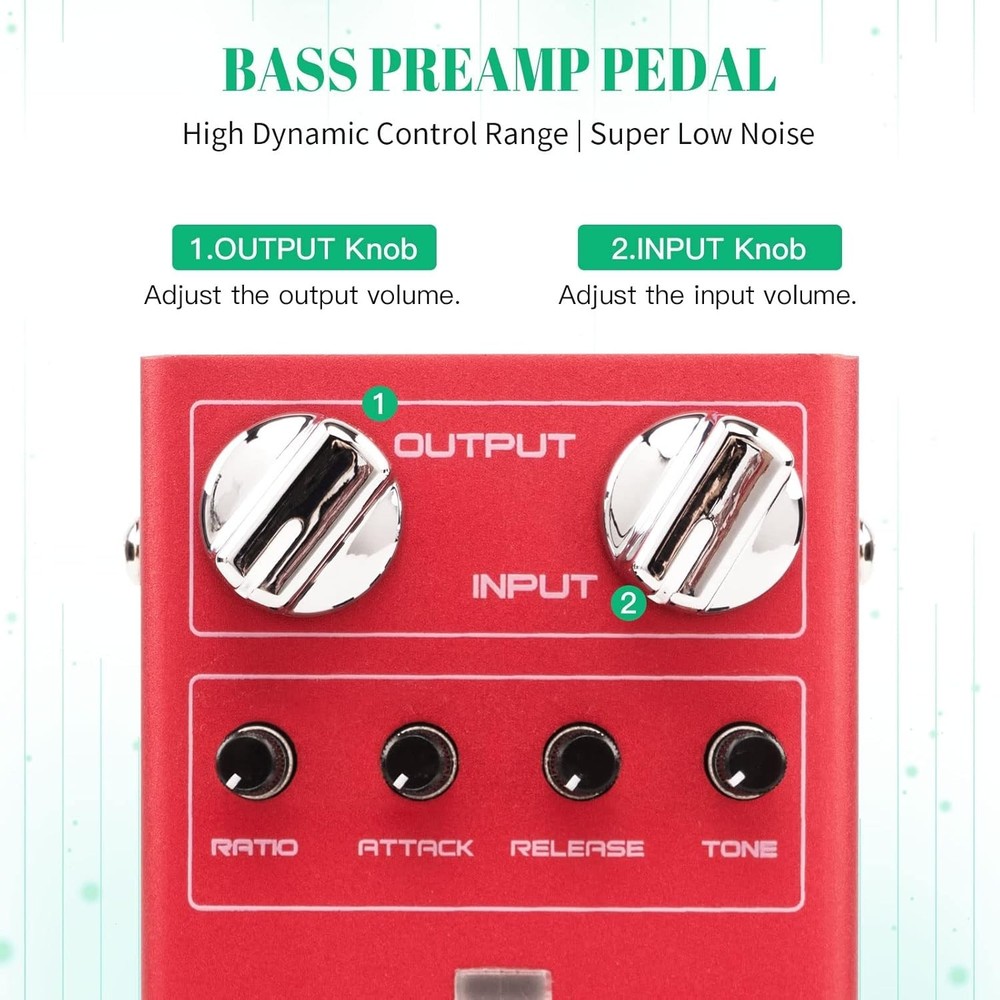 High Dynamic Control Bass Compressor Pedal