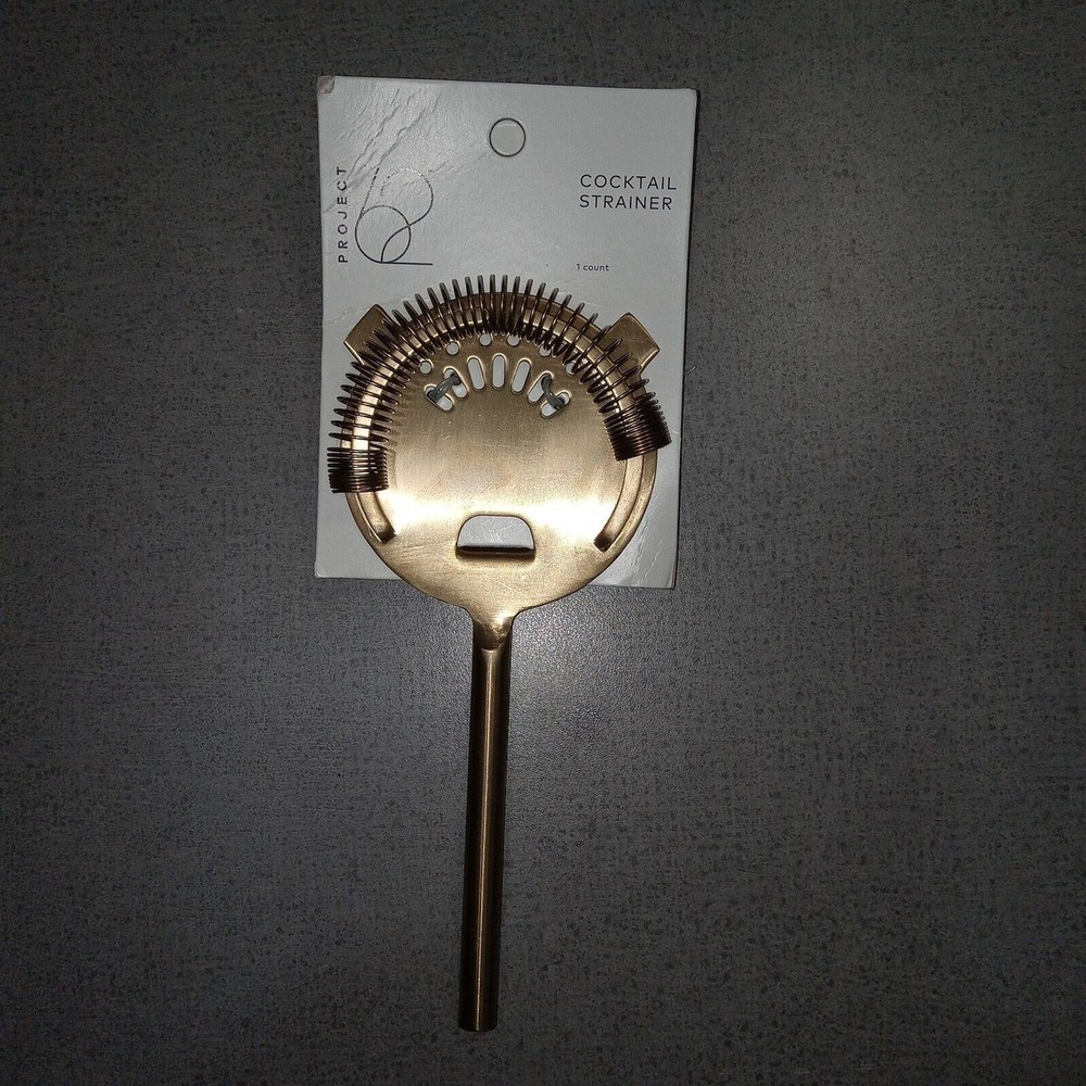 Project 62 Matte Gold Cocktail Strainer Elegant Design