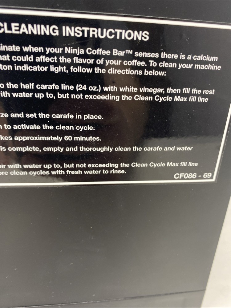 Ninja Coffee Maker CF086 Single Serve Brew Bar Cleaned Tested Working