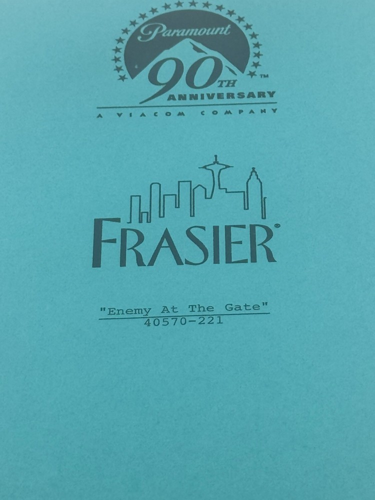 2002 Television Series Frasier Enemy At The Gate Revised Final Draft