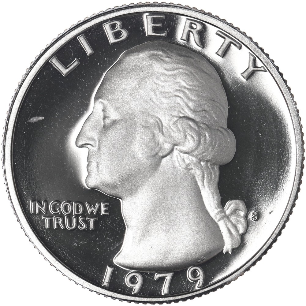 1979 S Washington Quarter Type 2 / Clear S Gem DCam Proof CN-Clad