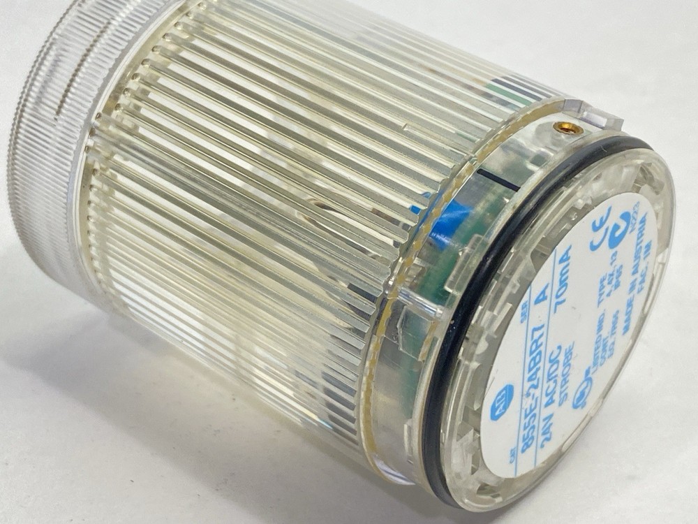 Allen Bradley 855E-24BR7 Ser A Strobe Stack Light Clear 50mm 70mA 24V