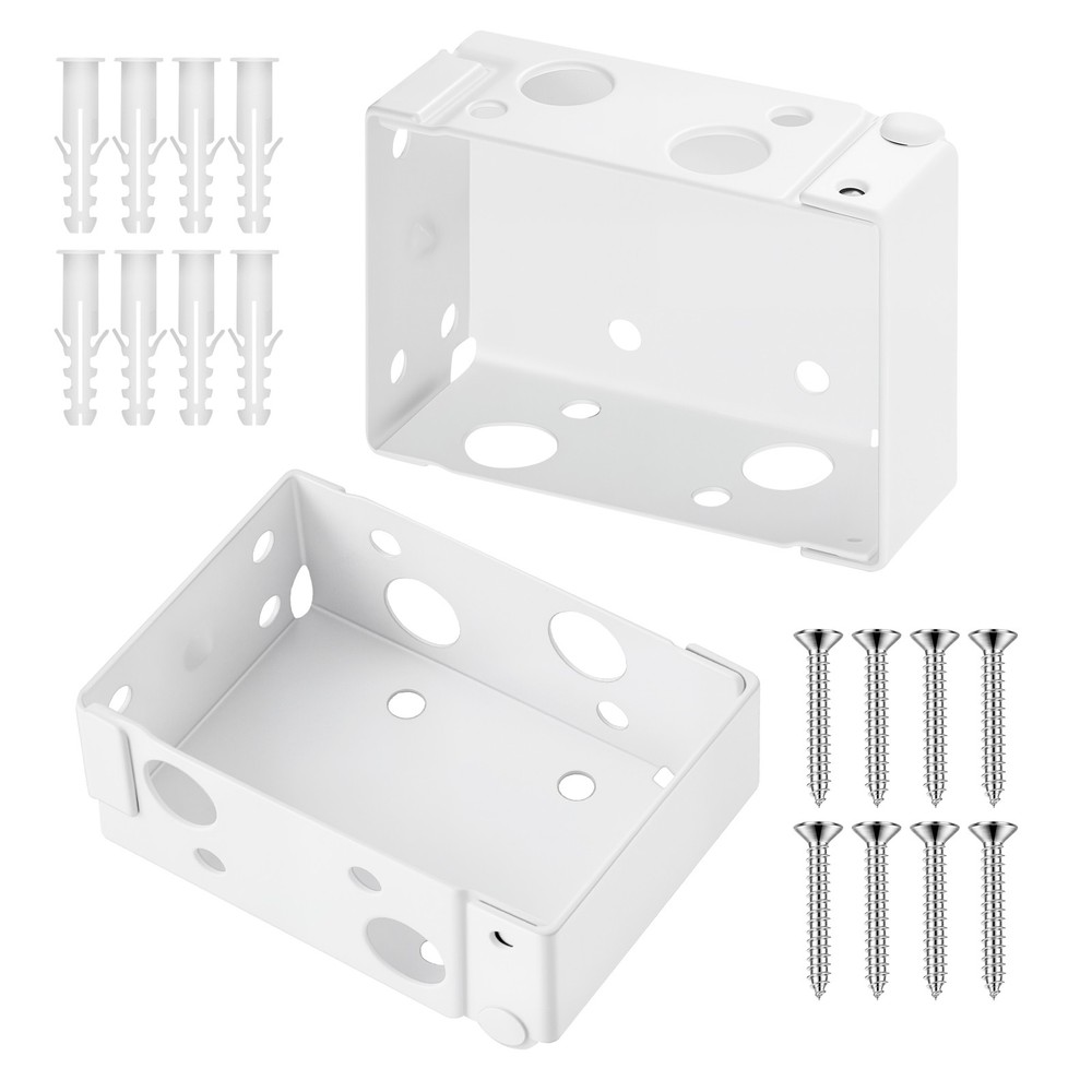 VEVOR Box Mounting Brackets Box Blind Bracket 2 Pcs for Window Blinds White