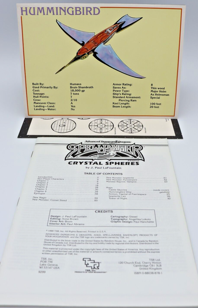 Spelljammer SJA3 Crystal Spheres Advanced Dungeons & Dragons 2nd Edition Module