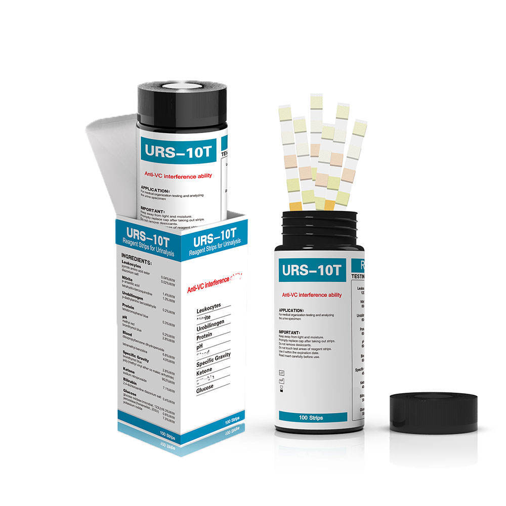 100 Strips URS-10T Reagent Urinalysis Test Strips 10 Parameters Testing Strips