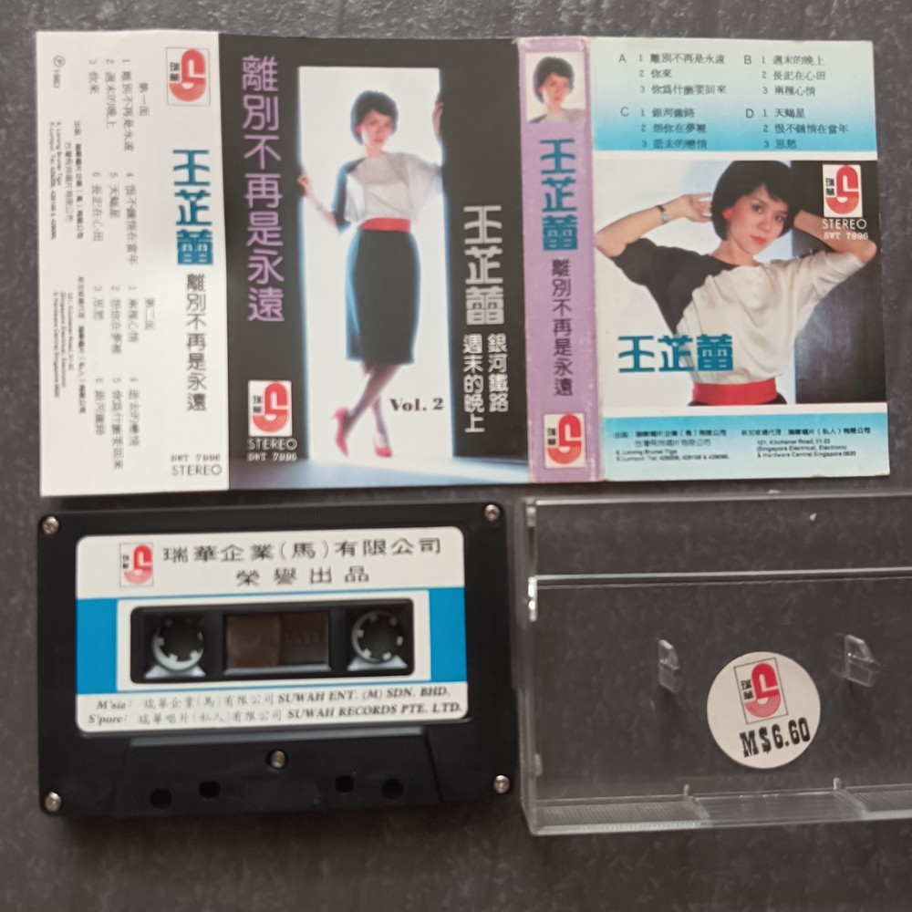 02- Jeanette Wang 王芷蕾 =#2 离别不再是永远= 马来西亚版 磁带 Malaysia Cassette