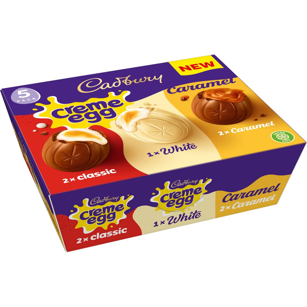 Cadbury Mixed Eggs 200g White, Milk & Caramel Chocolate Easter Candy 5-Pack