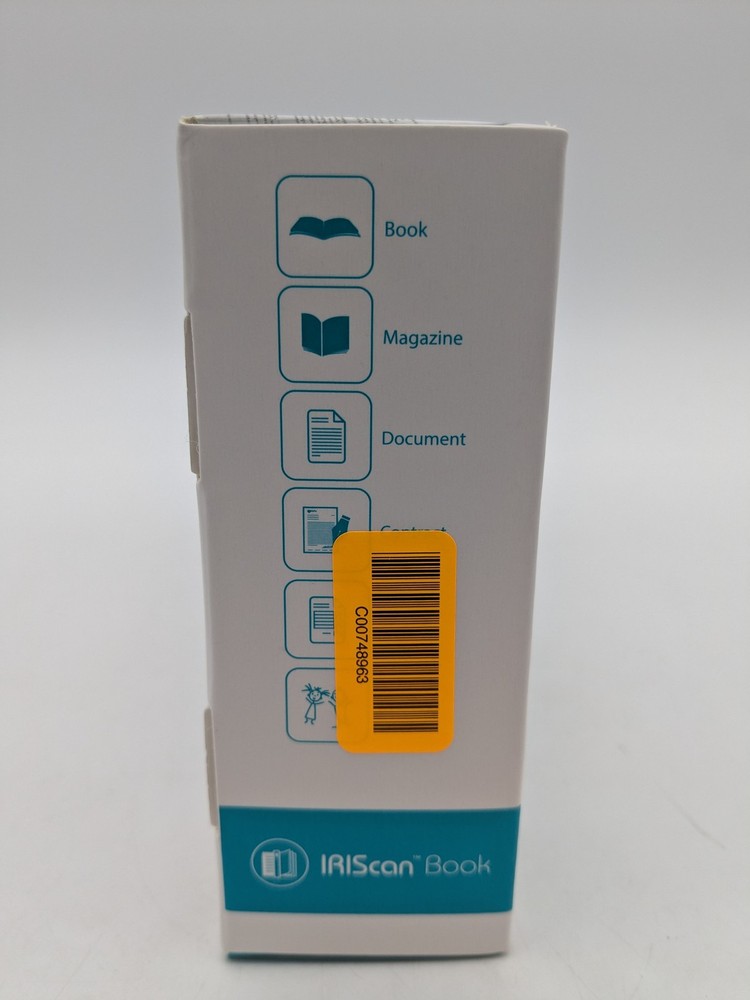 IRIScan Book 5 Handheld Portable Document Scanner USB In White 458743