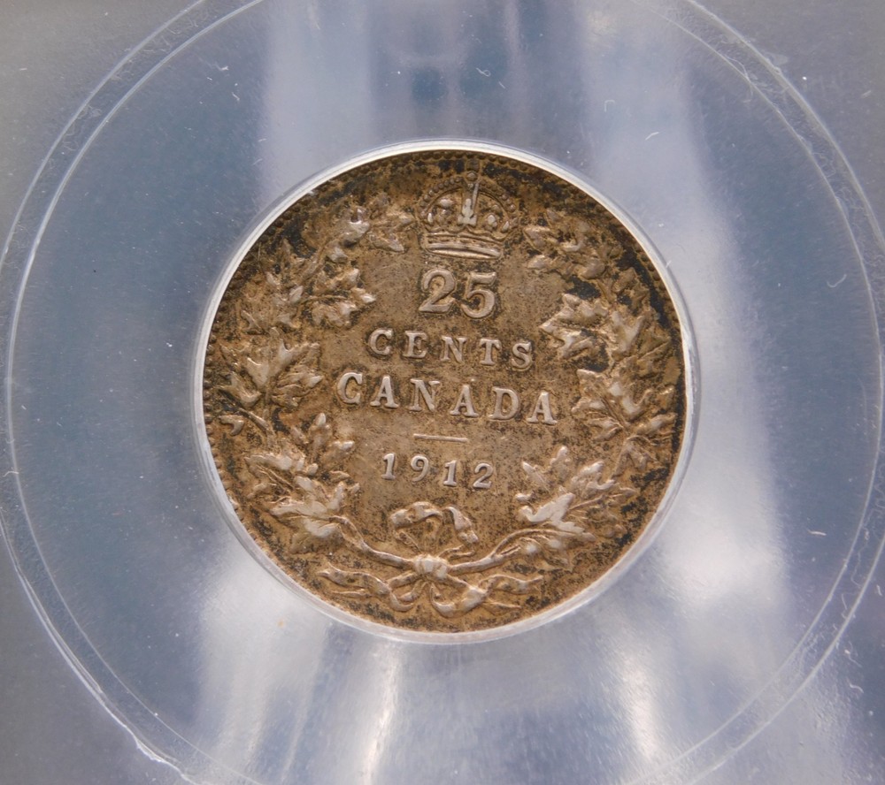 1912 CANADA TWENTY FIVE CENT ICG EF40 (BT1240)