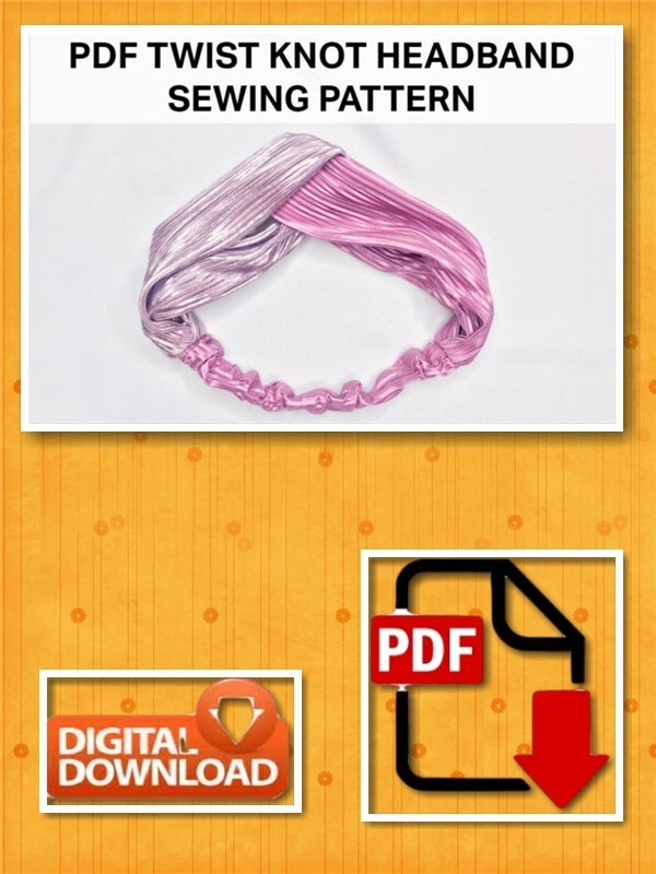 Twist-knot Headband Sewing Pattern Graphic
