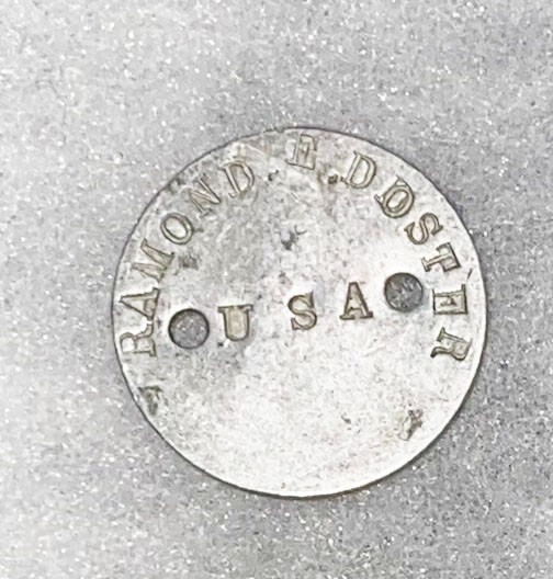 WWI Army Single Raymond Eddster Dog Tag