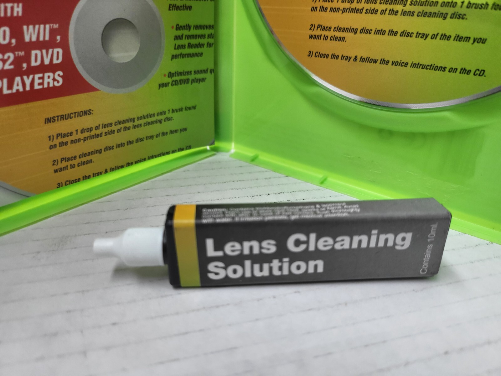NEW LASER LENS CLEANER for CD/DVD/PC/PS2/PS3/XBOX/WII/360 W/Cleaning Liquid #Z13