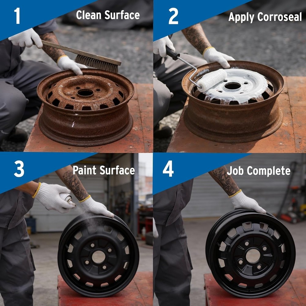 Water-Based Rust Converter, Metal Primer - 2 Pack