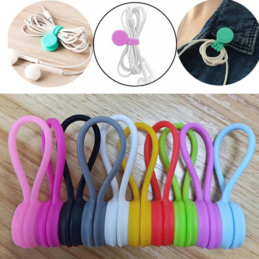 Magnetic Cable Ties Electronic Cords Wrap Organizer Charging Wire