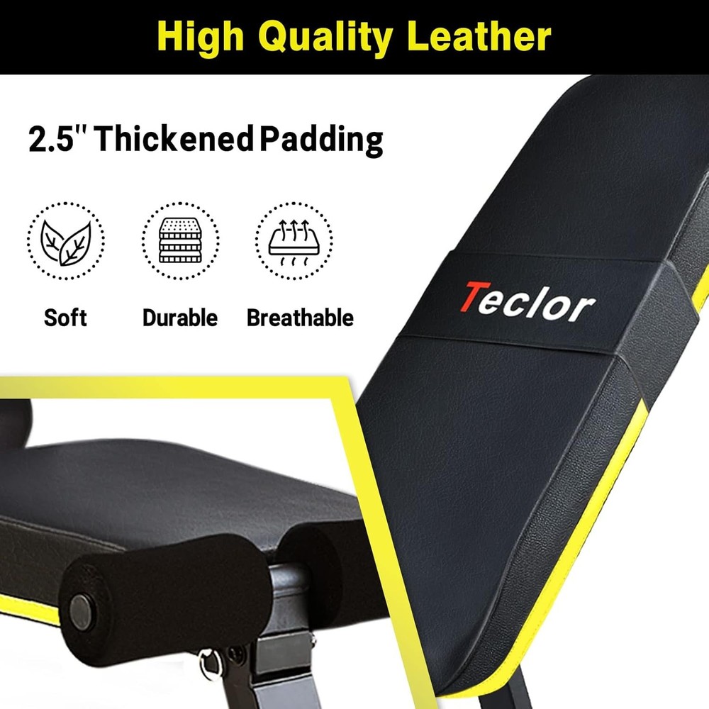 Adjustable Weight Bench 10 Backrest Position Exercise Bench