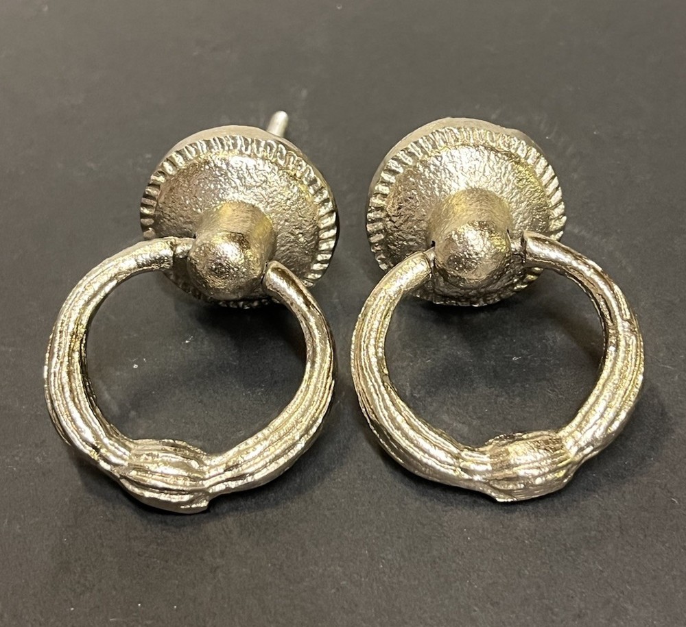 Decorative Silver Door Knocker Pull (Set Of 2)