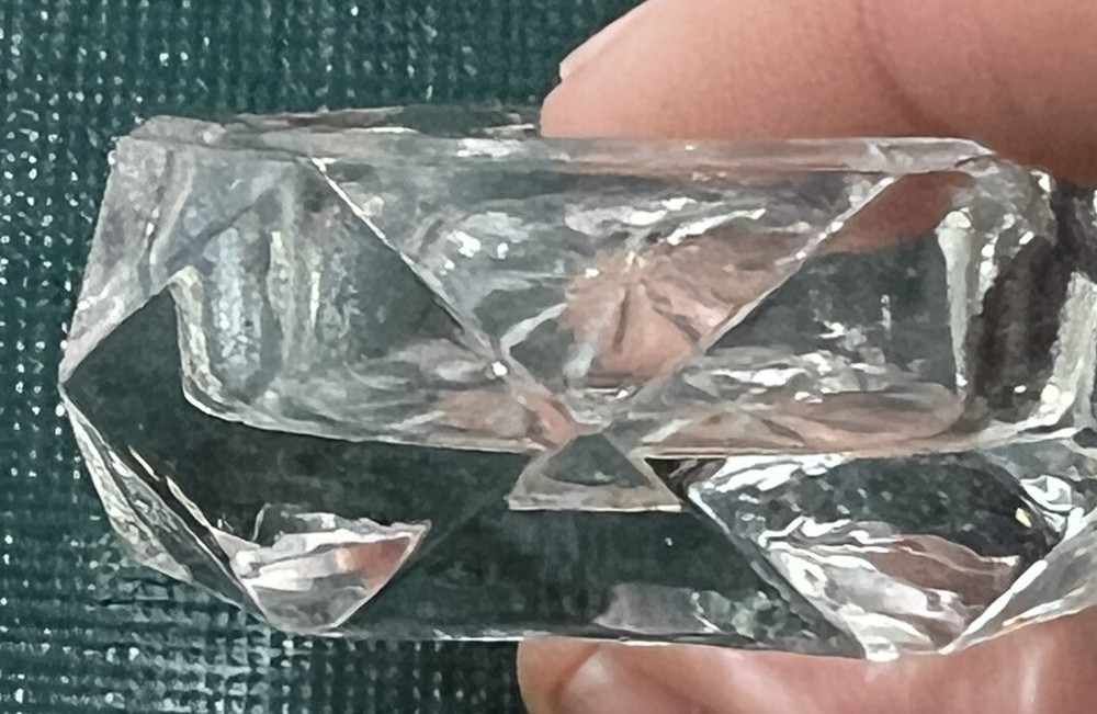 2 Glass Salt Dips Starburst Pattern