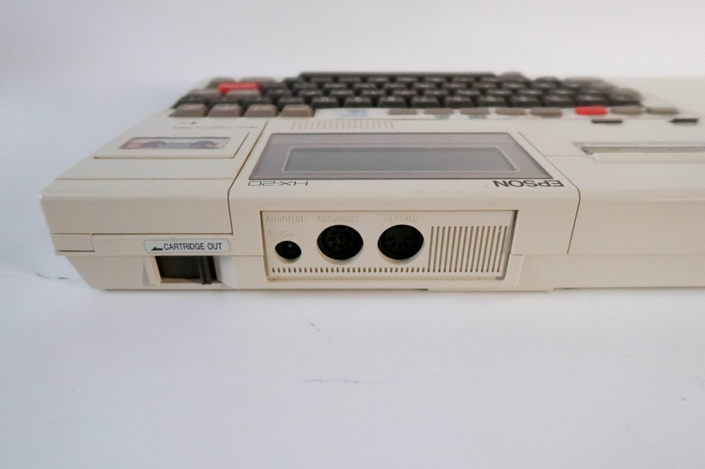 EPSON HX-20 Vintage Computer Laptop with Memory Expansion Unit and Original Case
