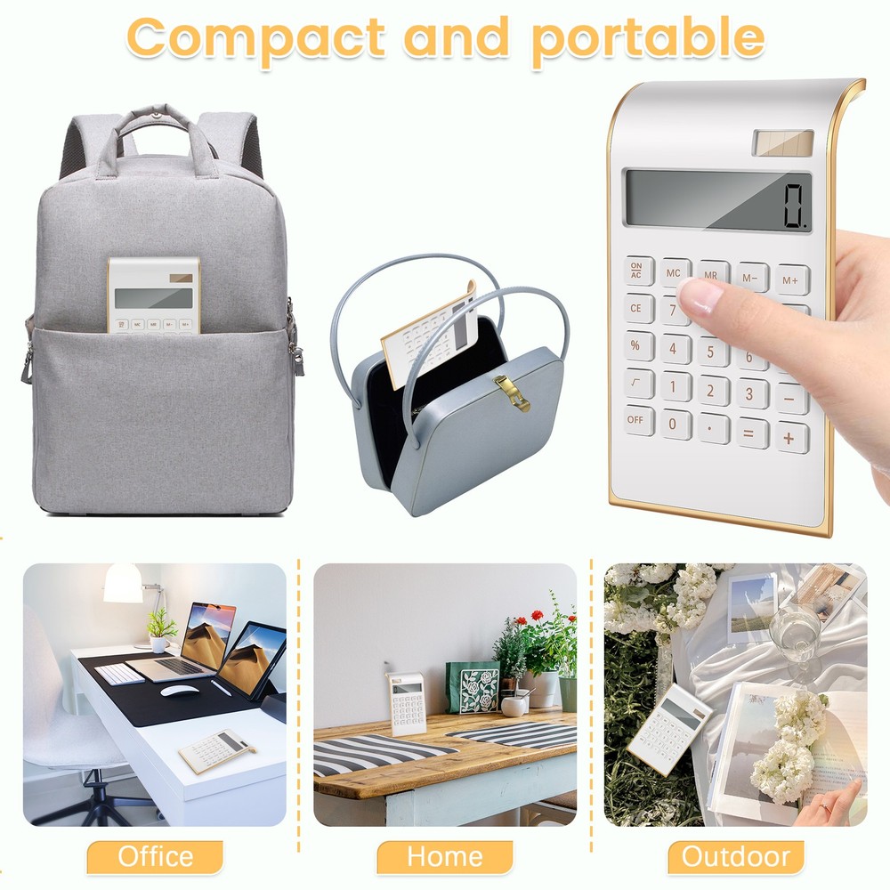 Calculator, Slim Elegant , /Home Electronics, Dual Powered Desktop7266