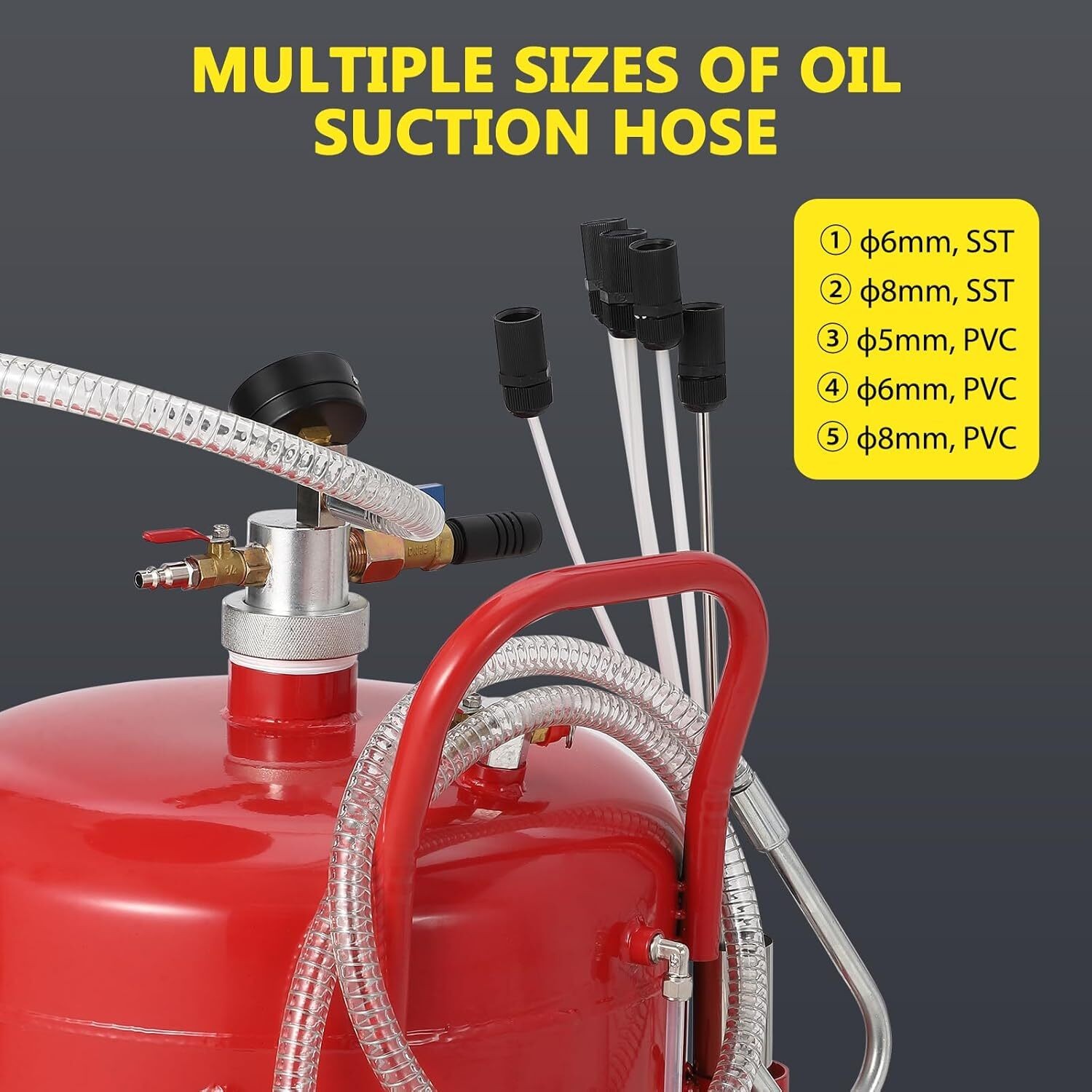 20 Gallon Waste Oil Drain Tank, Oil Drain Vacuum and Extractor for Oil Change