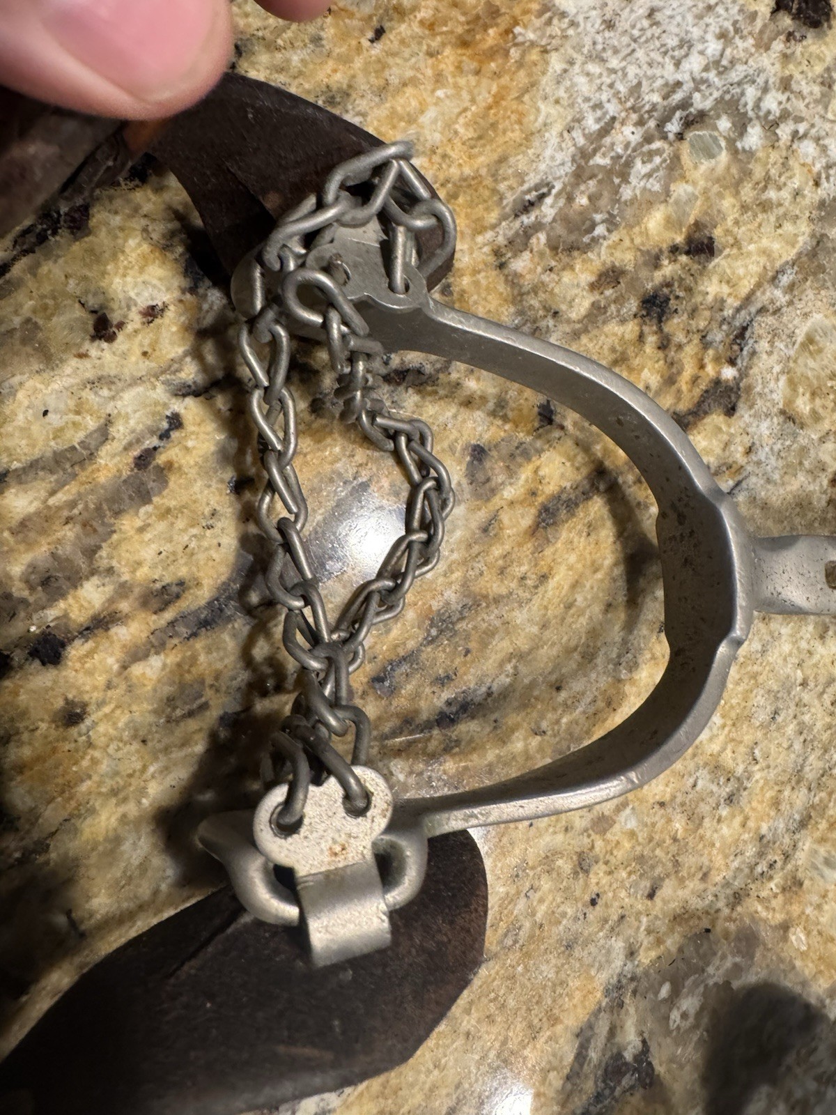 Vintage Western Cowboy Cowgirl Spurs Leather Strap As Found