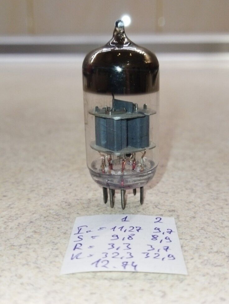 6N23P SWGP Voskhod 1974 year E88CC Single Wire silver shields