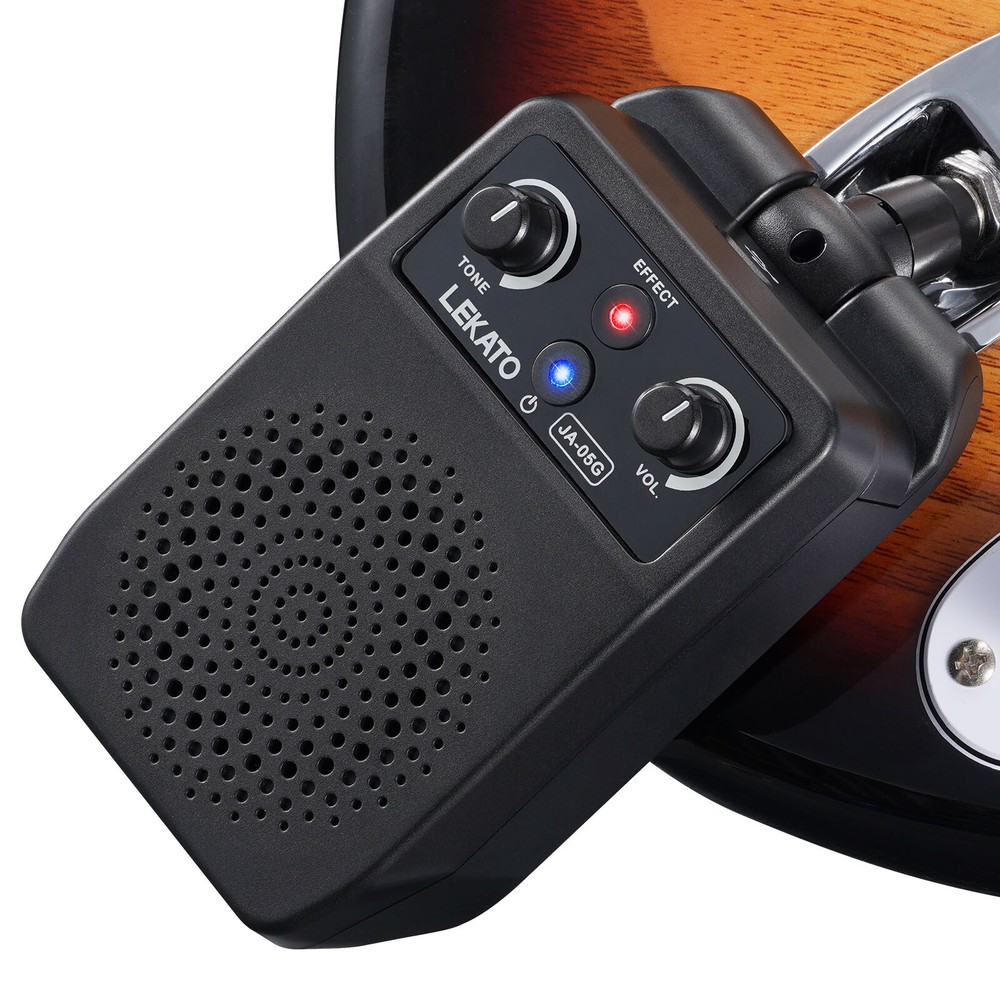 LEKATO Portable Mini Guitar Amp Rechargeable Bluetooth Combo Amplifier 4 Effects