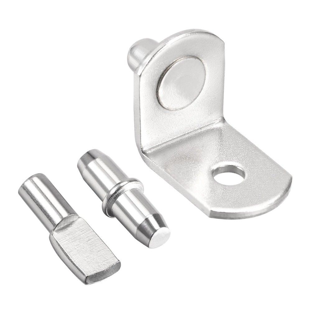 Peg support shelf, 5mm silver pin with hole, 60pcs
