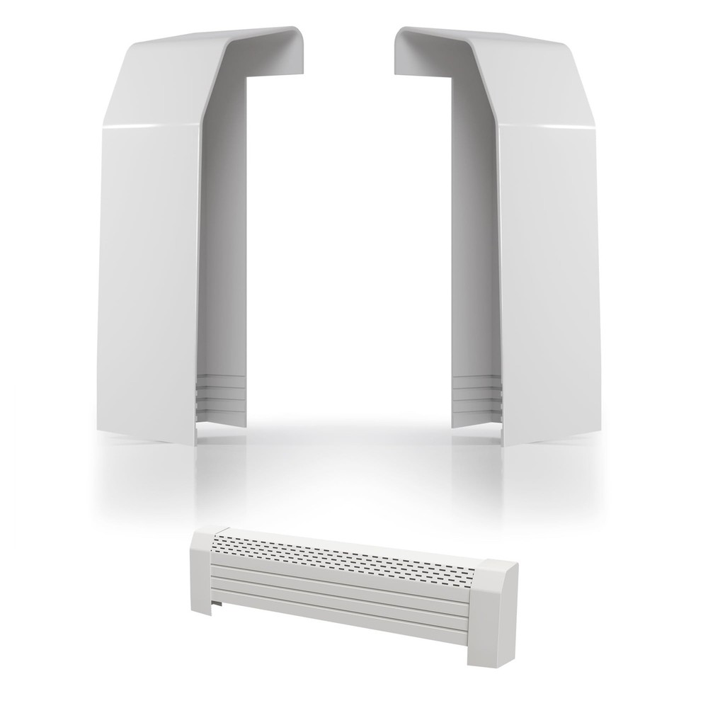 Baseboard Heater End Caps 2-Pack Plastic Left Right 4 Bottom Grooves Adjustable