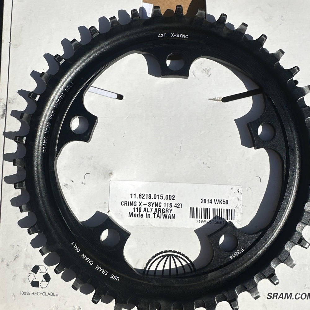 SRAM 42tX-Sync 11-Speed 5 bolt Chainring