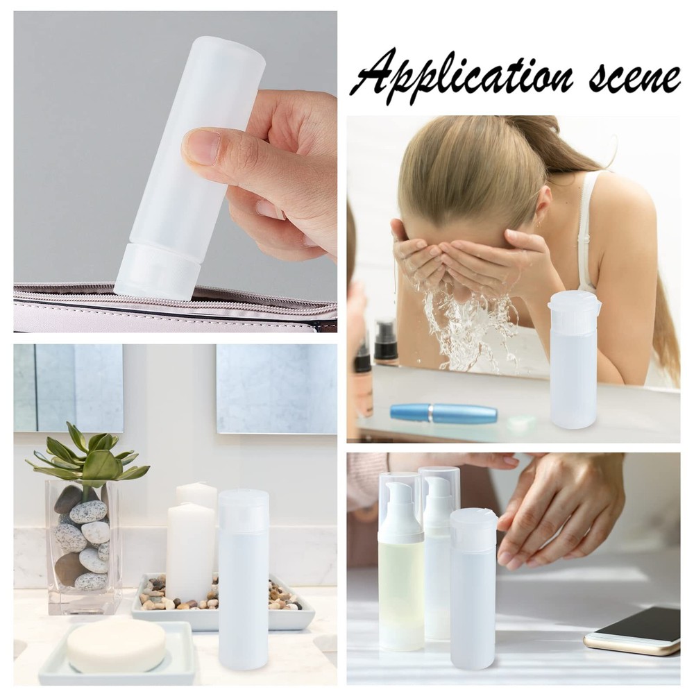 10 Pack 18ml Travel Squeeze Bottles Refillable Cosmetic Makeup Containers