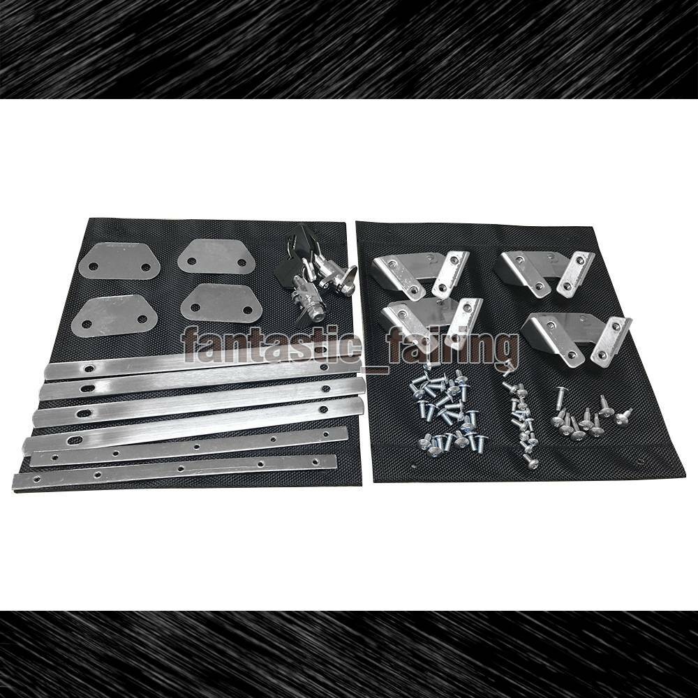Hard Bag Saddlebag Hardware Matte Black Latch Hinge Lock Kit For Harley-Davidson