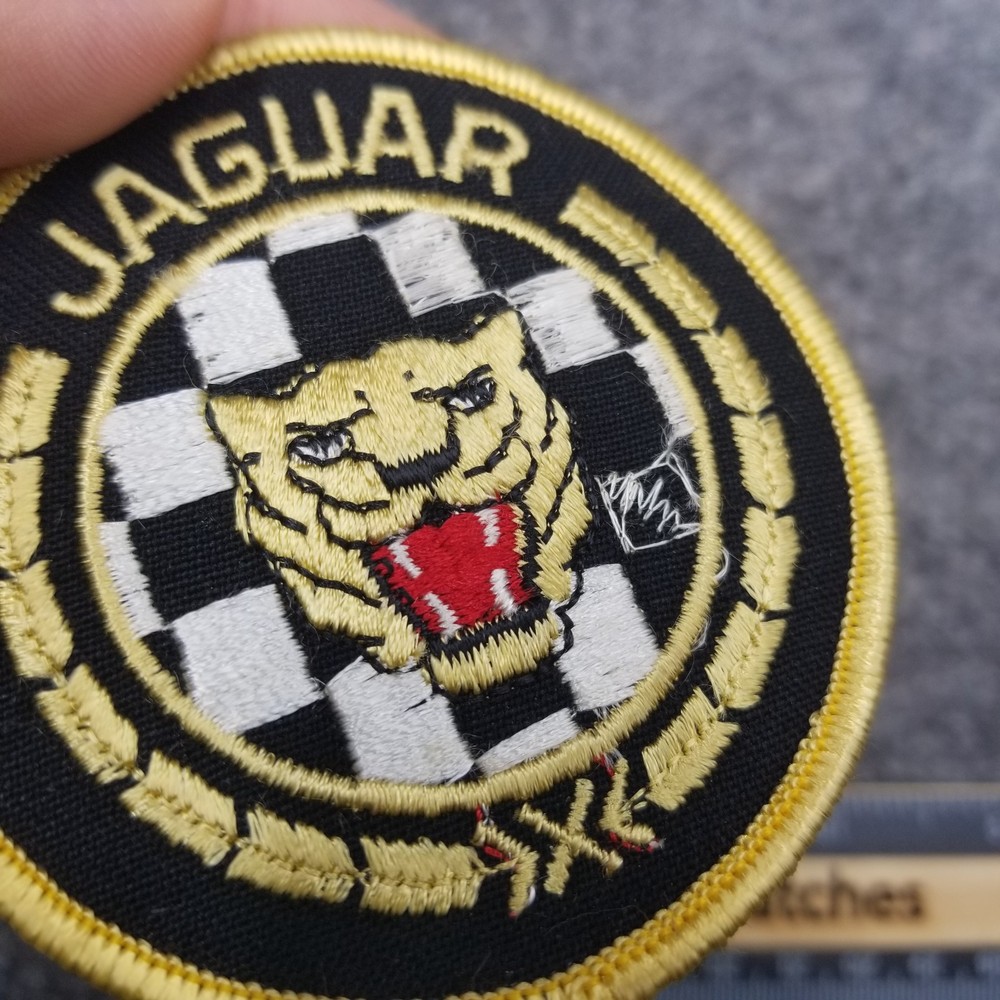 Vintage Jaguar Patch Car Auto 80s Automobile Missing Threads
