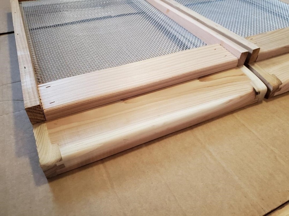 2 Cedar Bee Hive Screened Bottom Boards and 2 Inner covers--Langstroth 8 Frame